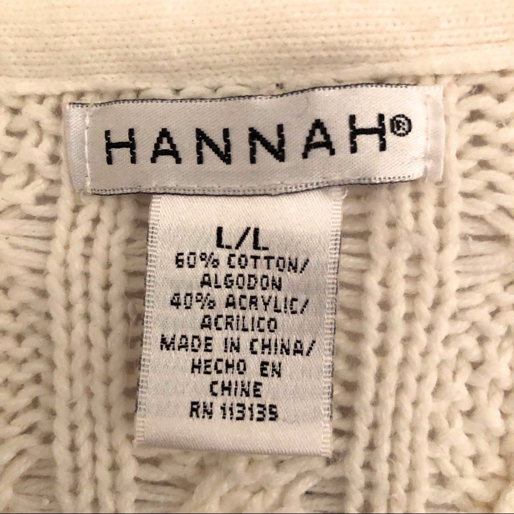 Sz L White Hannah Sweater Duster - Picture 3 of 5